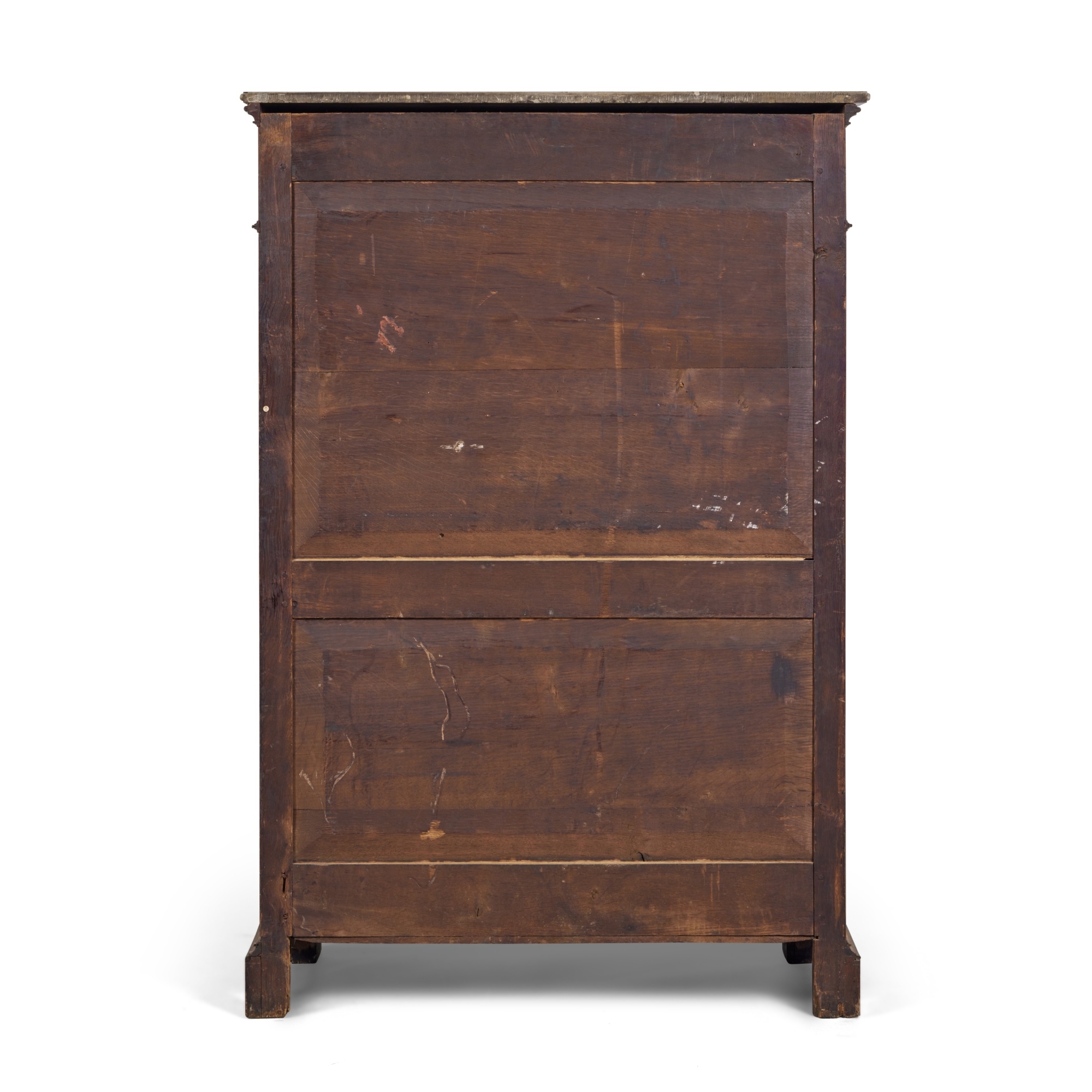 Artwork by Bernard Molitor, A Louis XVI Brass-Mounted Flame Mahogany Secrétaire à Abattant by Bernard Molitor, Circa 1790, Made of white marble