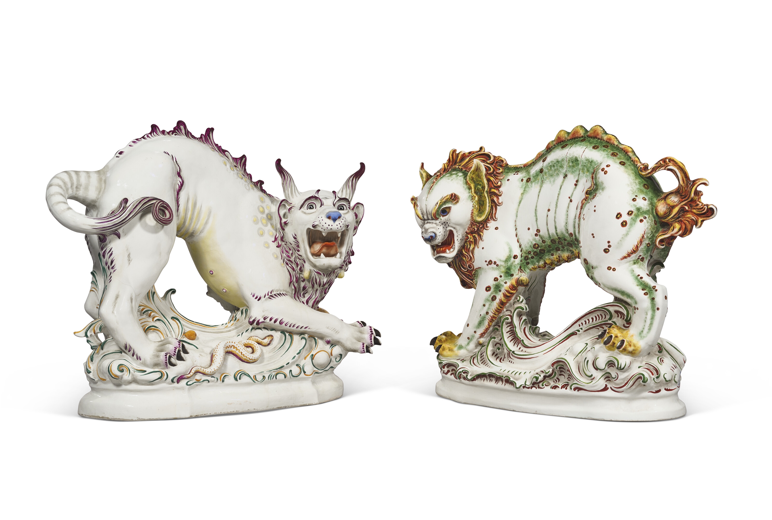 Arthur Storch | TWO VERY LARGE VOLKSTEDT PORCELAIN MODELS OF BEASTS ...