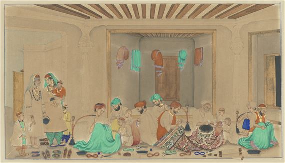 DARNERS AND EMBROIDERERS (RAFUGAR) AT WORK