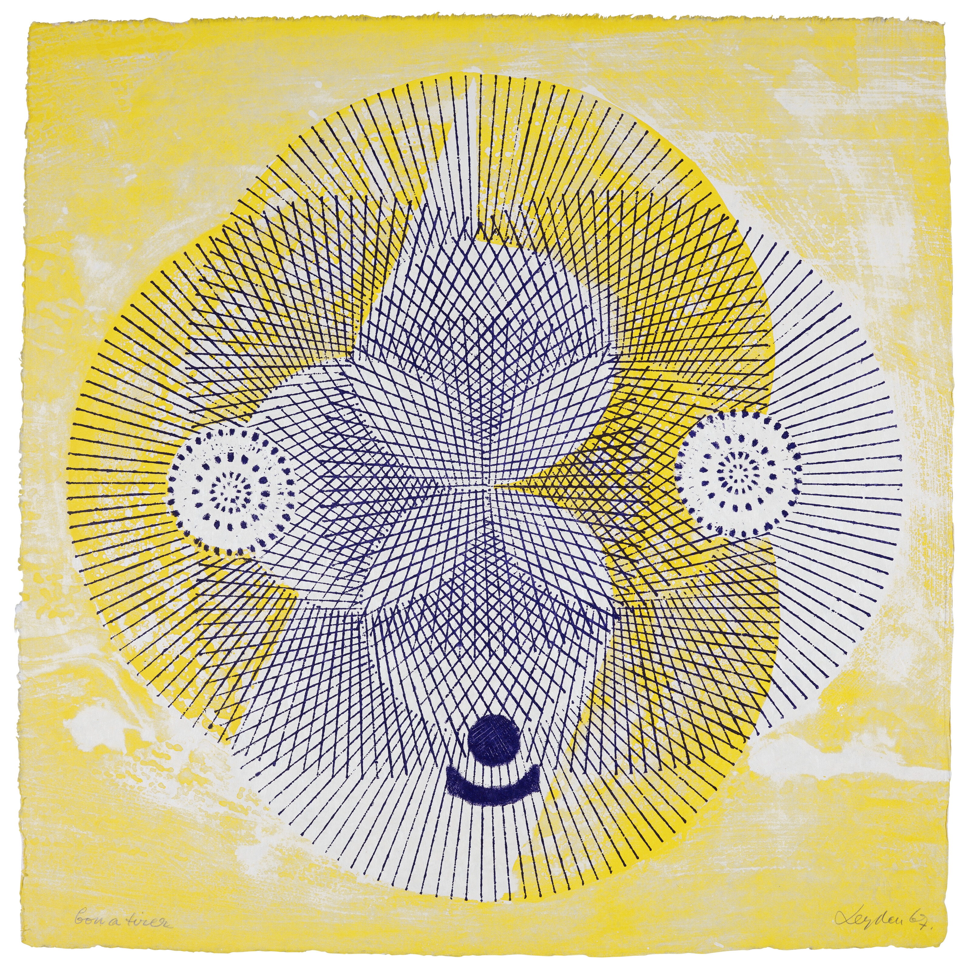 Artwork by Ernst van Leyden, Two prints by the artist, Made of lithograph in colors