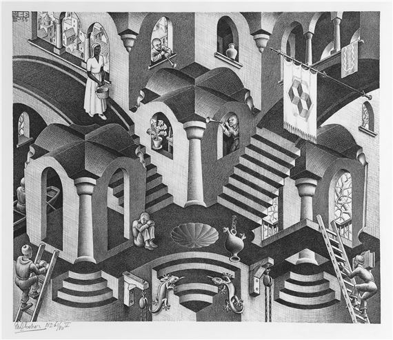 Convex and Concave - Maurits Cornelis Escher