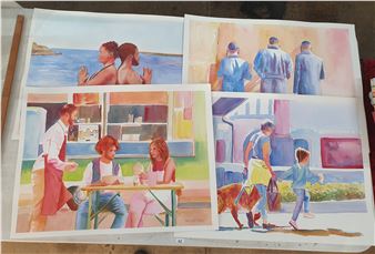 FOUR WATER COLOUR PAINTINGS BY CHRISTINE BEARD - Christine Beard