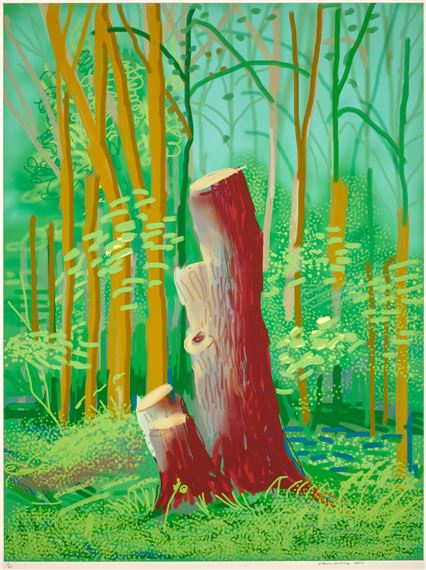 The Arrival of Spring in Woldgate, East Yorkshire in 2011 (twenty eleven) - 24 April by David Hockney, Executed in 2011