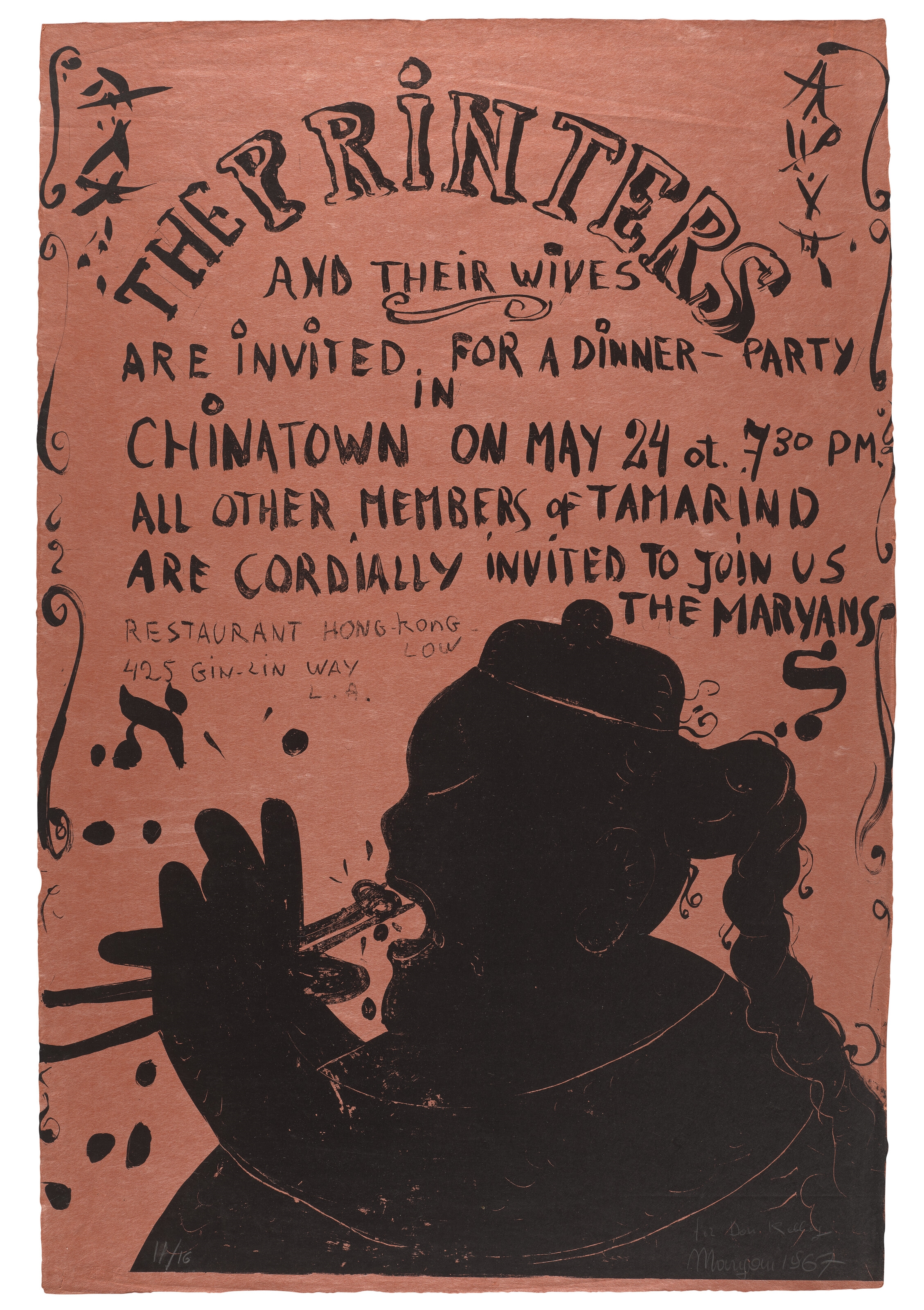 Artwork by Maryan S. Maryan, Four prints by the artist, Made of lithograph in red and black, on Copperplate