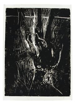 Stehender weiblicher Rückenakt - Georg Baselitz