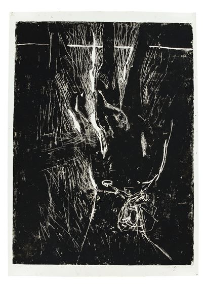 Stehender weiblicher Rückenakt - Georg Baselitz