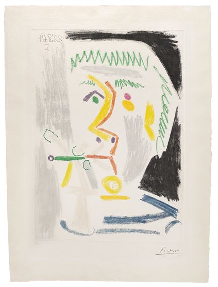 fumeur cigarette Pablo Picasso La Verte (Signed Print) 1964 Fumer pourrait-il nuire  vos