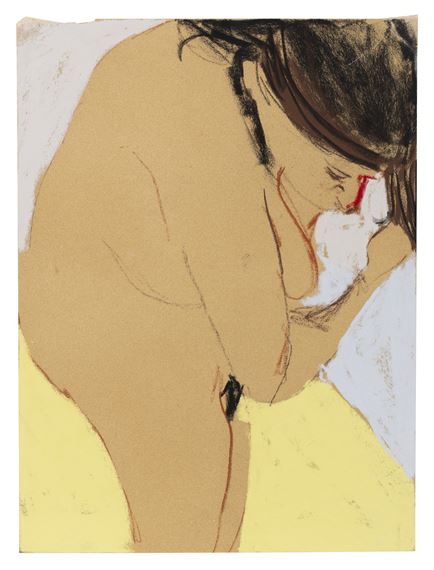 Self-Portrait on Yellow - Chantal Joffe