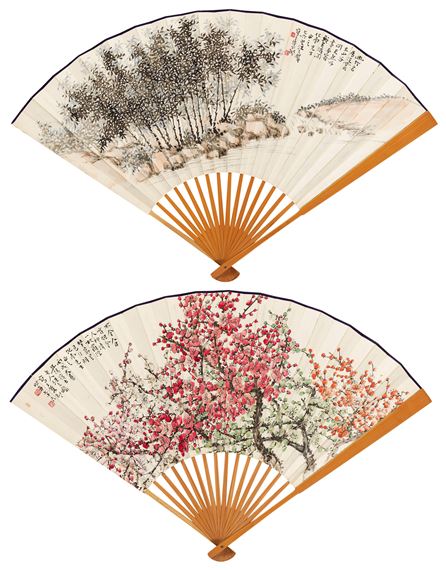 PLUM BLOSSOM AND BAMBOO by Wang Jilin, 1946