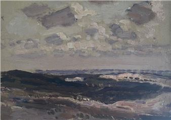 Clouded landscape - Frans Oerder
