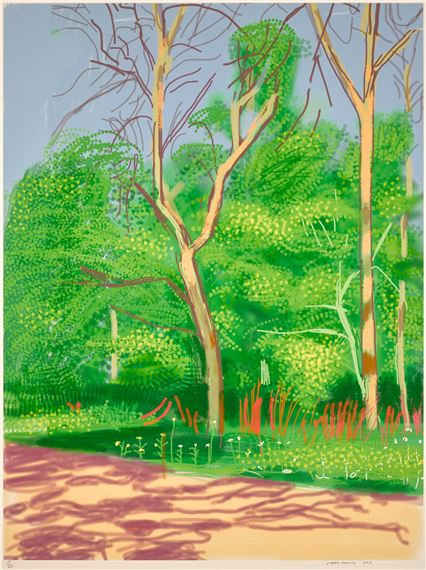 The Arrival of Spring in Woldgate, East Yorkshire in 2011 (twenty eleven) - 27 April by David Hockney, Executed in 2011