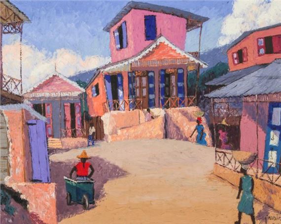 Petion Savain | Village Scene (1951) | MutualArt