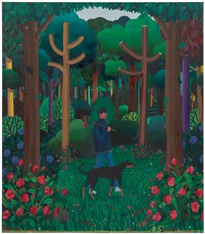 Wanderer with Dog - Ben Sledsens