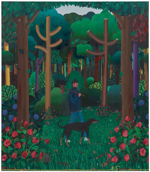 Wanderer with Dog - Ben Sledsens