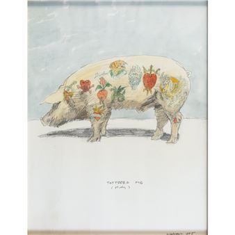 Tattooed Pig (Study - Wim Delvoye