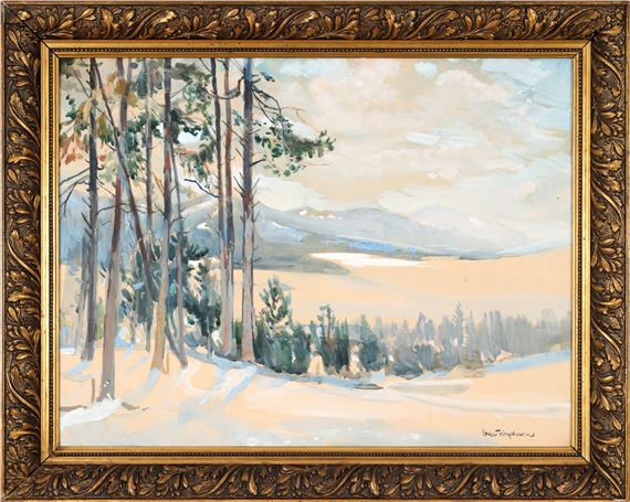 Zimowy pejzaż górski - Stefan Filipkiewicz