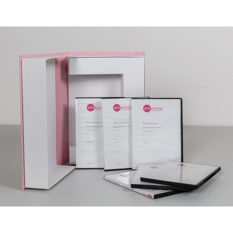 Artwork by Tomas Saraceno, Space Elevator 2, Made of Installation-Dvd Projection