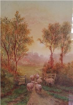 Sheep Retuning Home - J. Hill, 20th Century