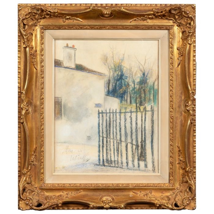 Artwork by Maurice Utrillo, Montmartre, Rue Norvins, Impasse des Trois Moulins, Made of Pastel Y Ceras Sobre Papel Maroufleado A Lienzo