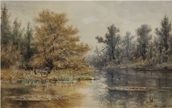 Woodland Pool - John Tunsatall Haverfield