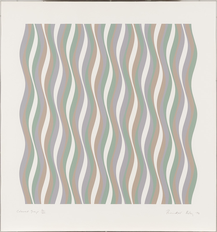 Artwork by Bridget Riley, Coloured Greys, Made of Screenprint On Paper