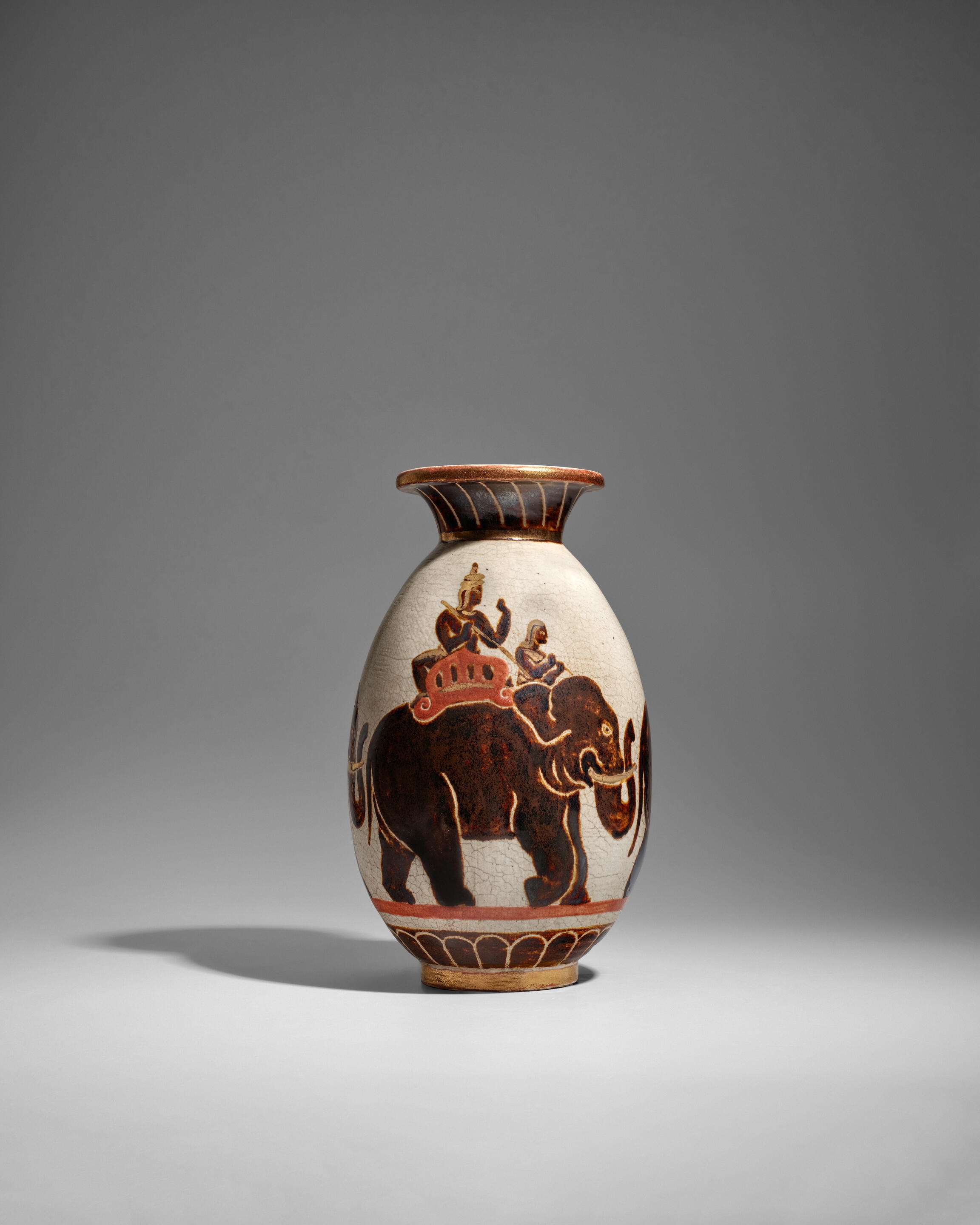 Artwork by René Buthaud, RENÉ BUTHAUD (1886-1986), Made of glazed stoneware with gilt