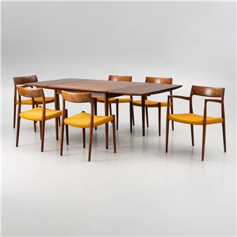 A seven piece dining suite - Niels Otto Møller