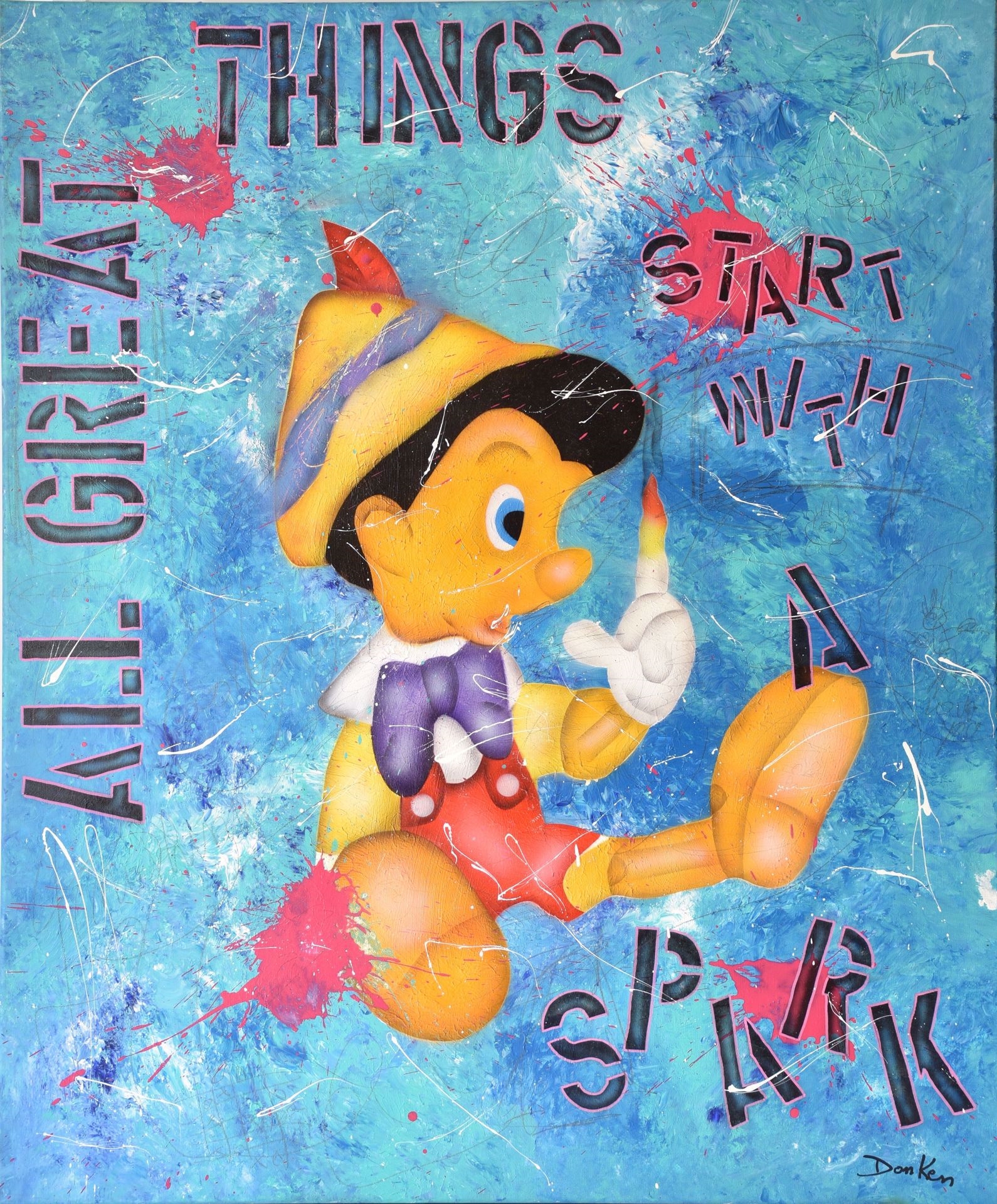 Artwork by Don Ken, All great things start with a spark, Made of Canvas