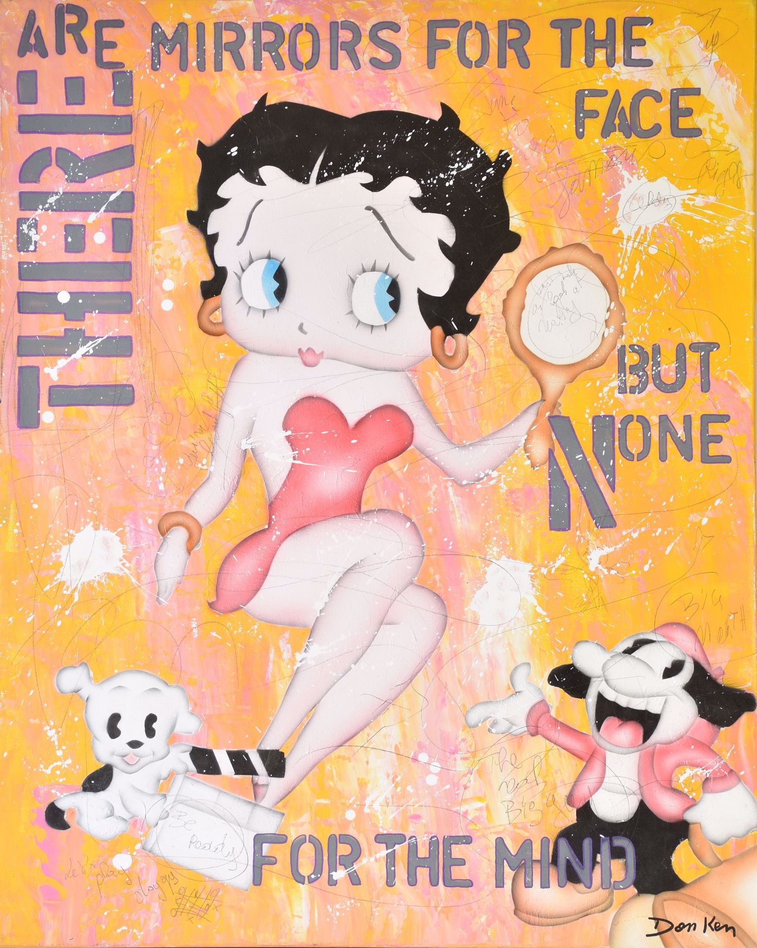 Artwork by Don Ken, Betty Boop, Made of Canvas