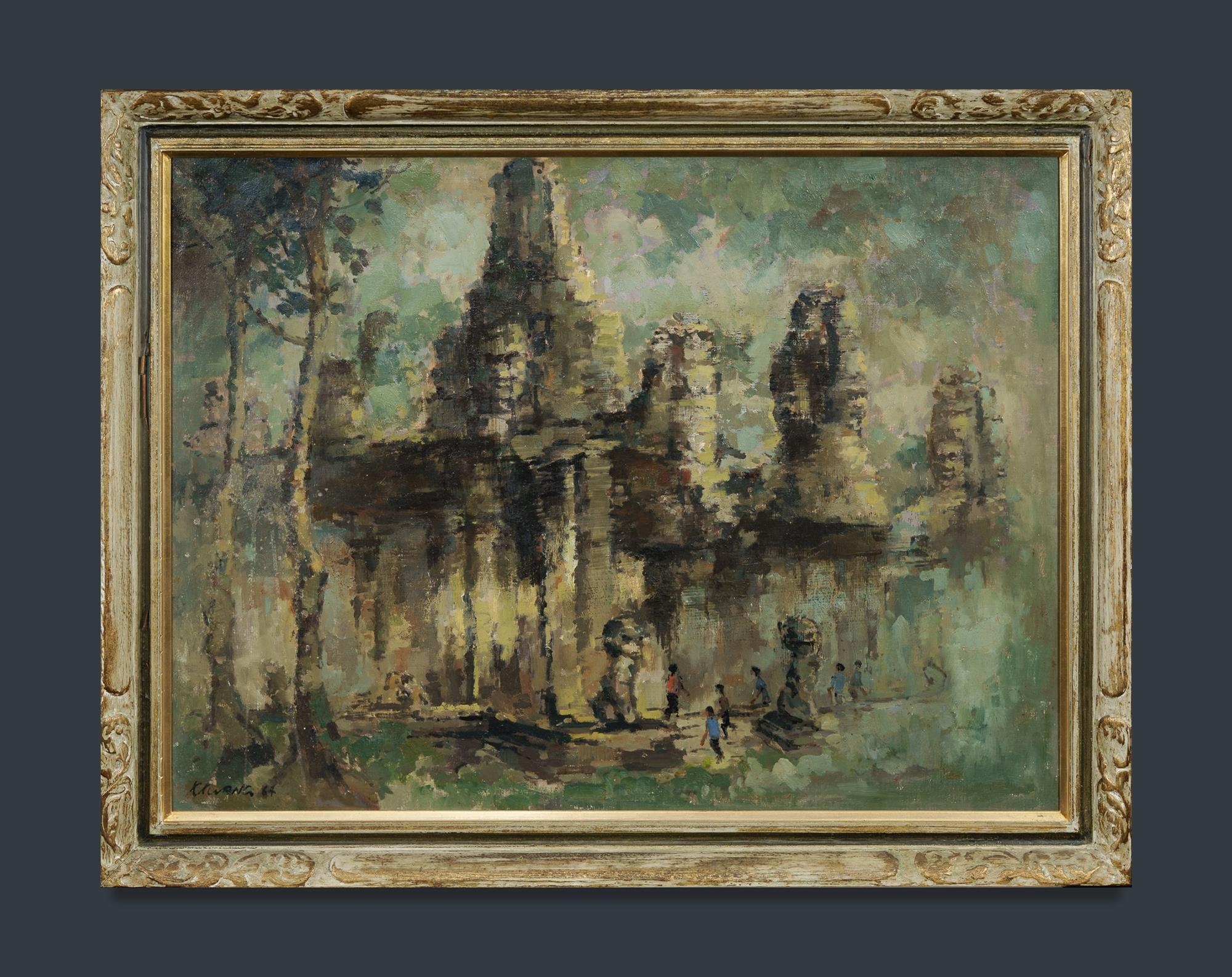Artwork by Choo Keng Kwang, Angkor Wat, Made of Oil on canvas