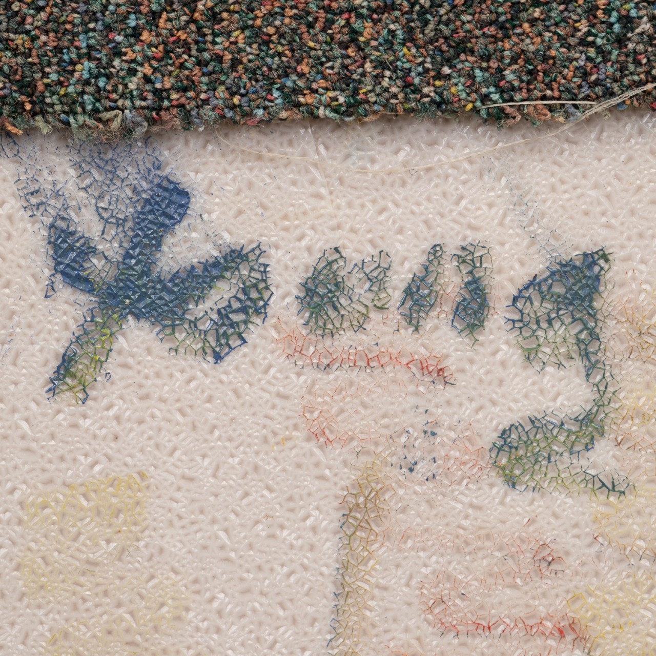 Artwork by Purvis Young, Untitled - Abstract boat scene, Made of Mixed Media On Cardboard