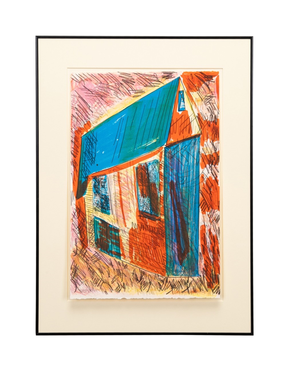 Artwork by Beverly Buchanan, Happy Shack, Made of Five Color Lithograph On Arches Cover Stock