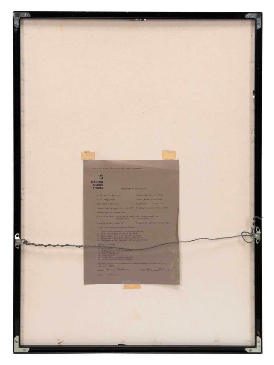 Artwork by Beverly Buchanan, Happy Shack, Made of Five Color Lithograph On Arches Cover Stock