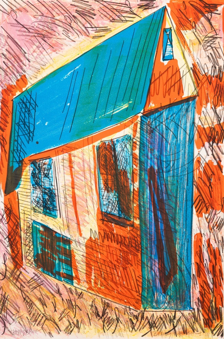 Artwork by Beverly Buchanan, Happy Shack, Made of Five Color Lithograph On Arches Cover Stock