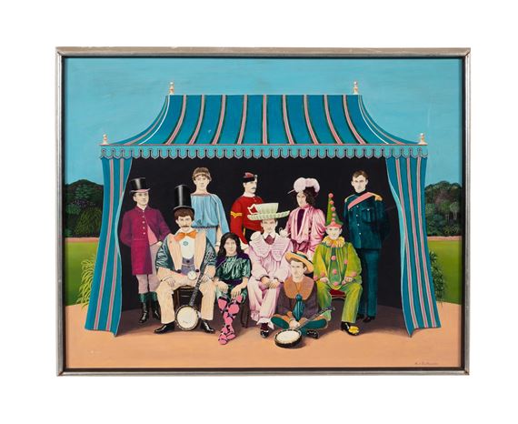 Untitled - Figures Under a Tent - Anthony Southcombe