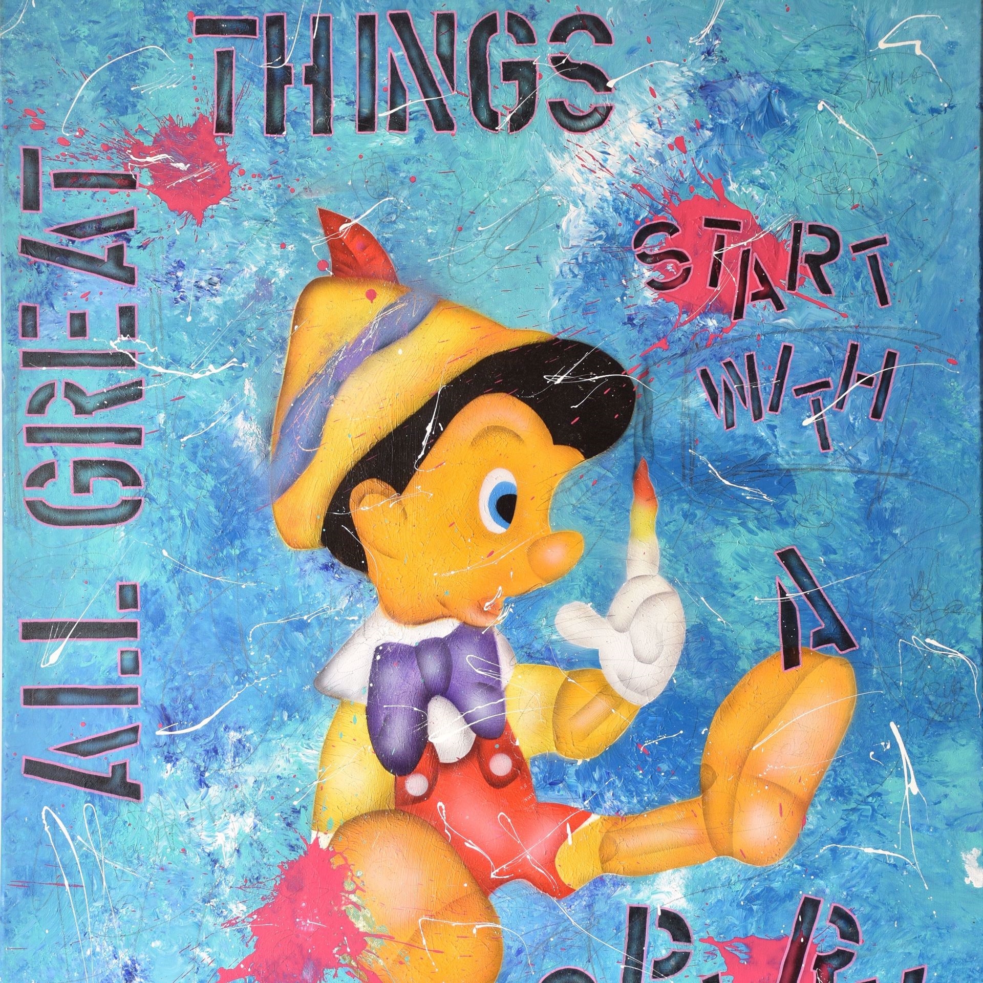 Artwork by Don Ken, All great things start with a spark, Made of Canvas