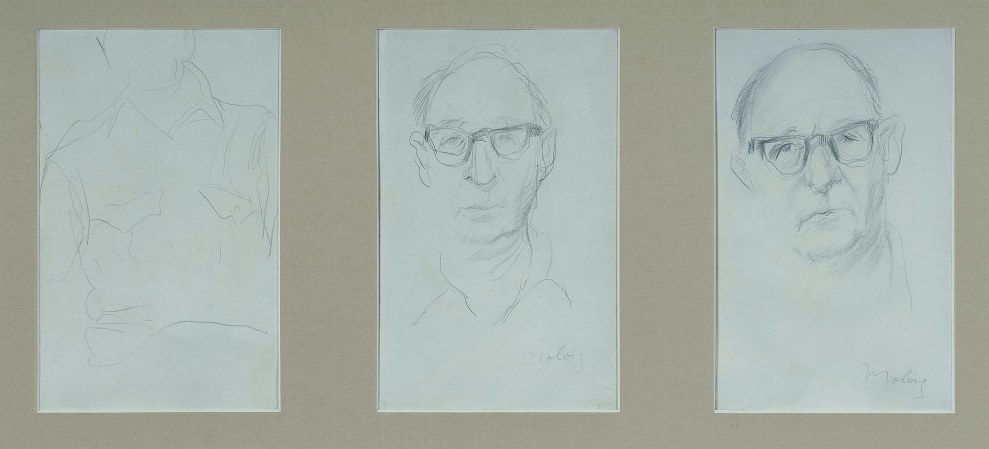 Artwork by Jon Molvig, Portrait Studies, Made of Pencil (3)