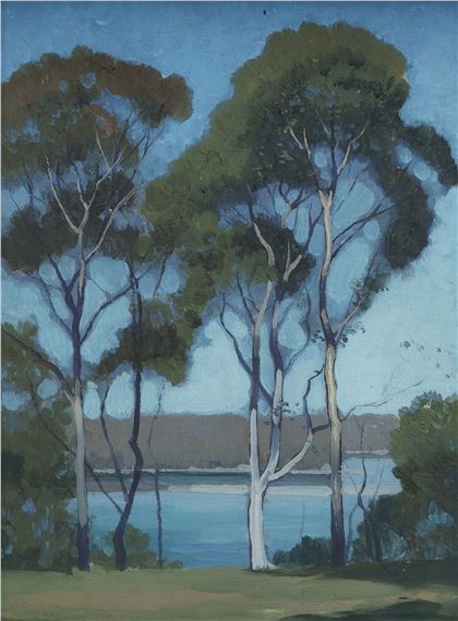 Tall Gums by the River - Elioth Gruner