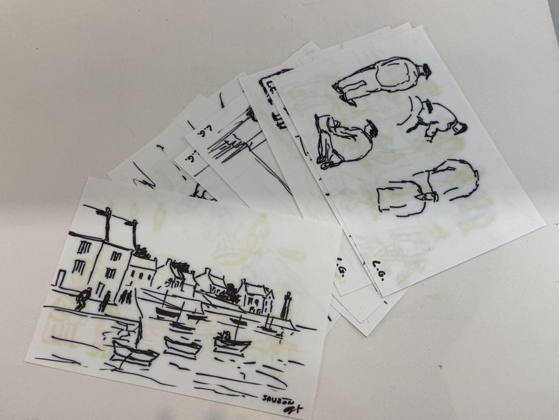 Artwork by Lucien Gondret, Set of gouaches and watercolors of seascapes, Made of Gouaches And Watercolors