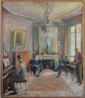 Scène d’intérieur – récital de musique - Joseph Francis  Plaskett