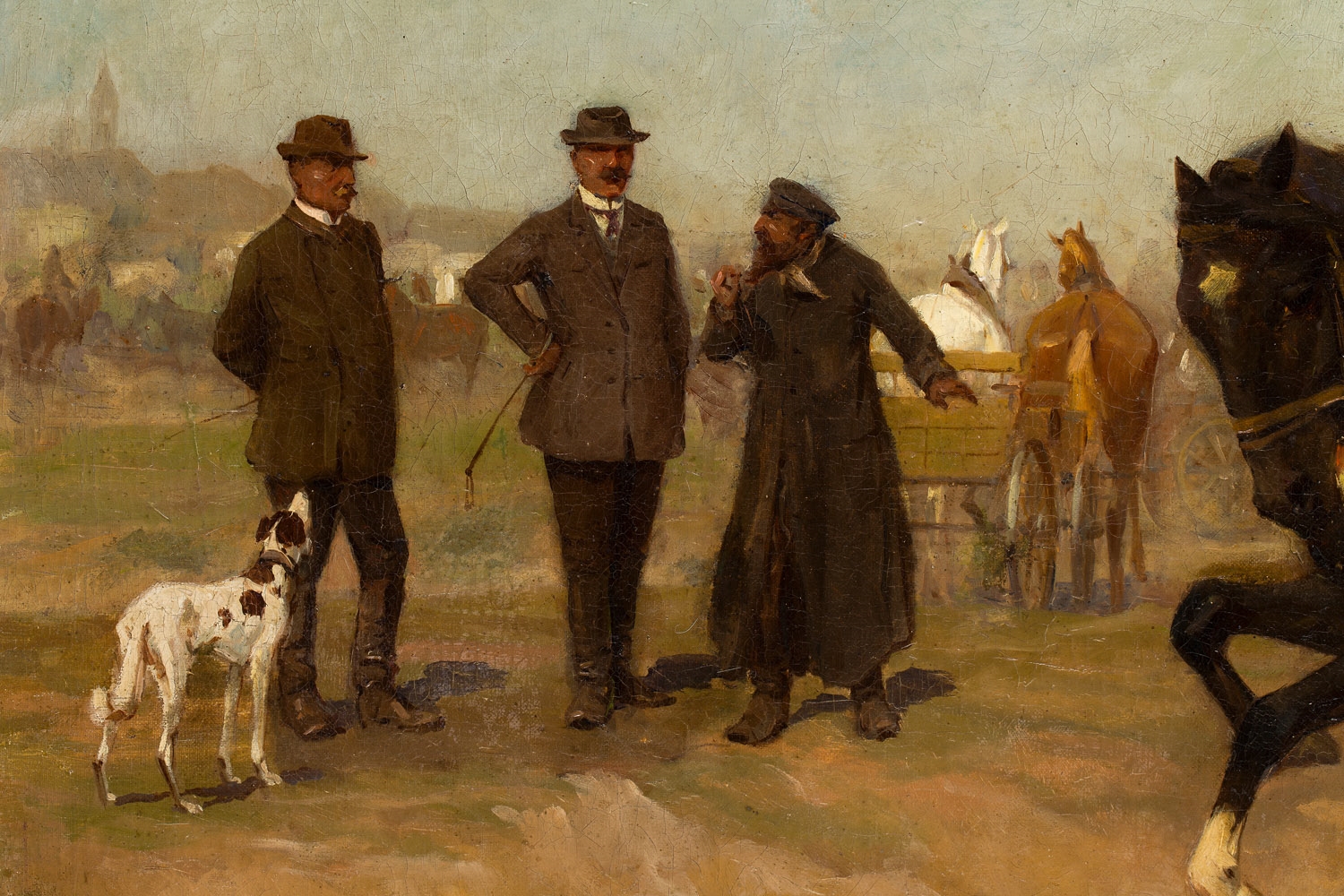 Artwork by Józef Stanislaw Slocinski, Horse test, Made of Oil/Canvas