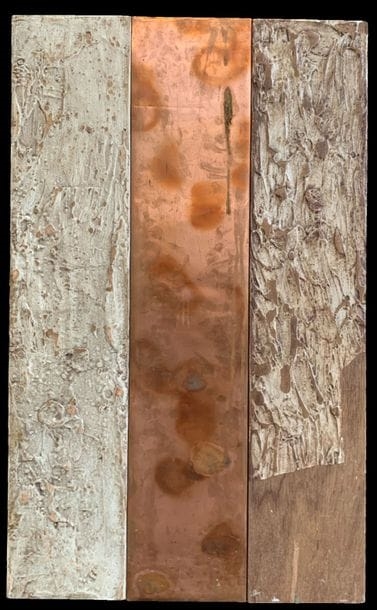 Artwork by Stéphane Kleber Bussy, Reunion of three works, Made of Mixed Media, Encaustic