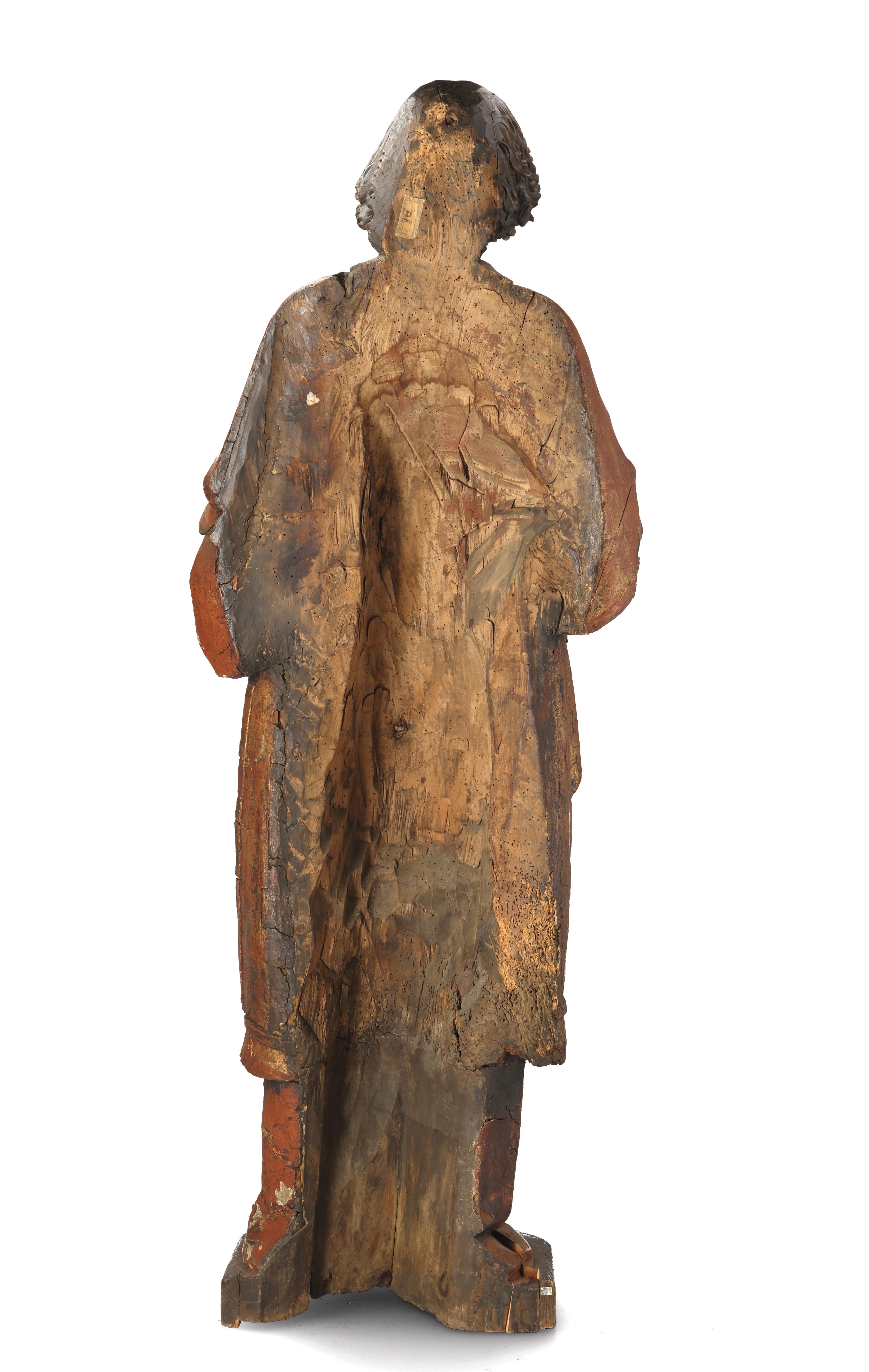 Artwork by Michael Pacher, A large Gothic St. Stephen, Tyrol, Made of Carved Wood