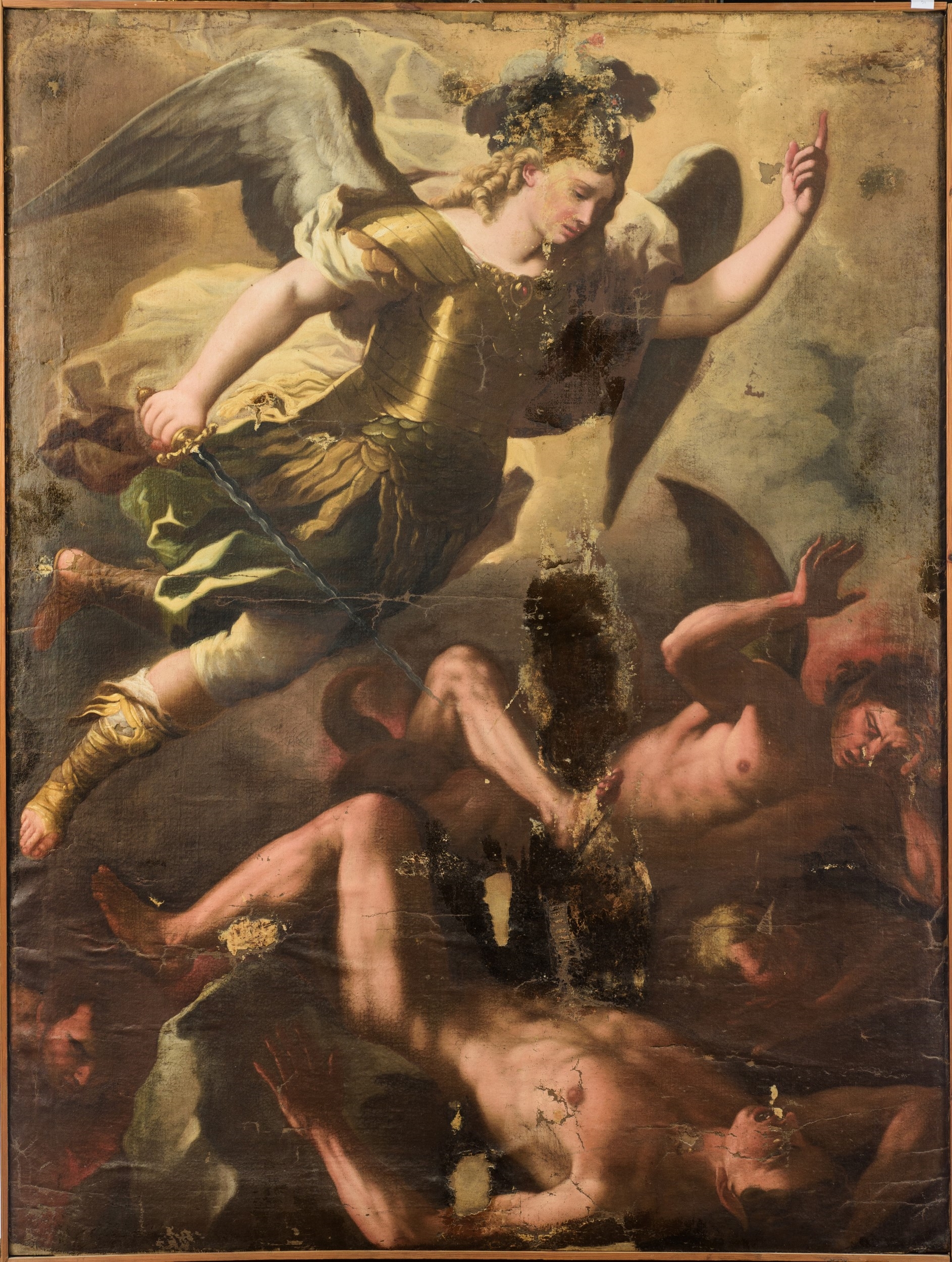 Luca Giordano | San Michele Arcangelo che scaccia gli angeli ribelli ...