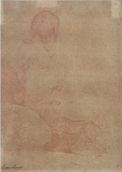 Studio di giovane seduto di tre quarti - François Boucher