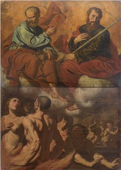 San Pietro e San Paolo in gloria con le anime del Purgatorio - Francesco Solimena