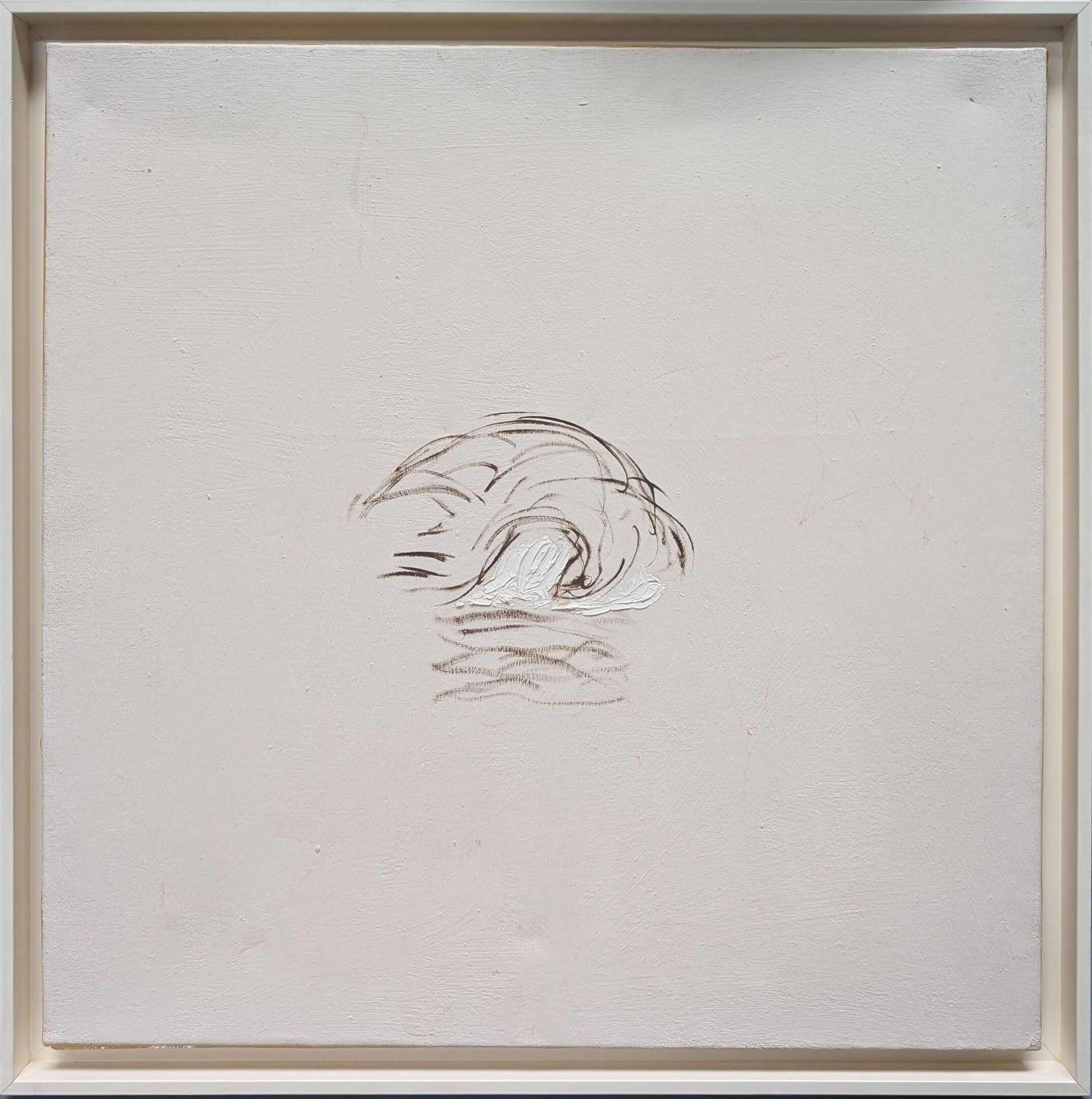 Artwork by Olivier Saint-pierre, "Composition in black and white", Made of Mixed media on canvas