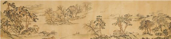 Landscape in the style of Wen Zhengming - Dong Bangda