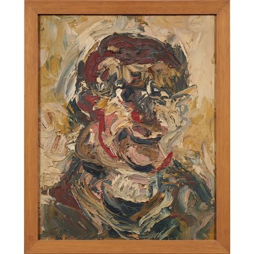 Artwork by Stacha Halpern, Self Portrait, Made of Oil On Canvasboard