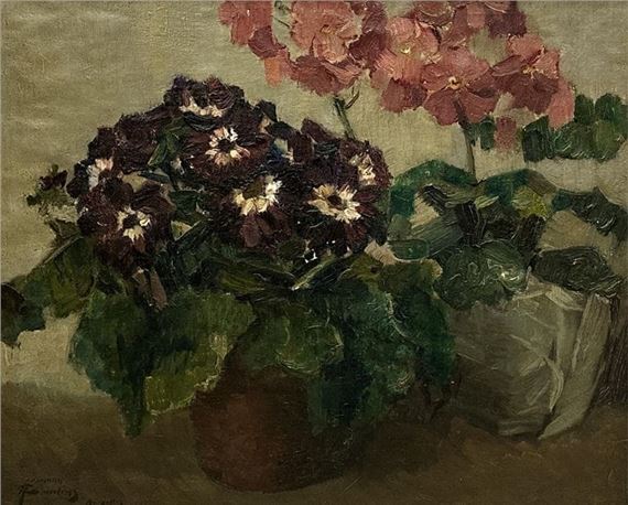 Still life with flowers by Herman Courtens